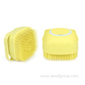 Newborn baby silicone bath brush with shampoo dispenser